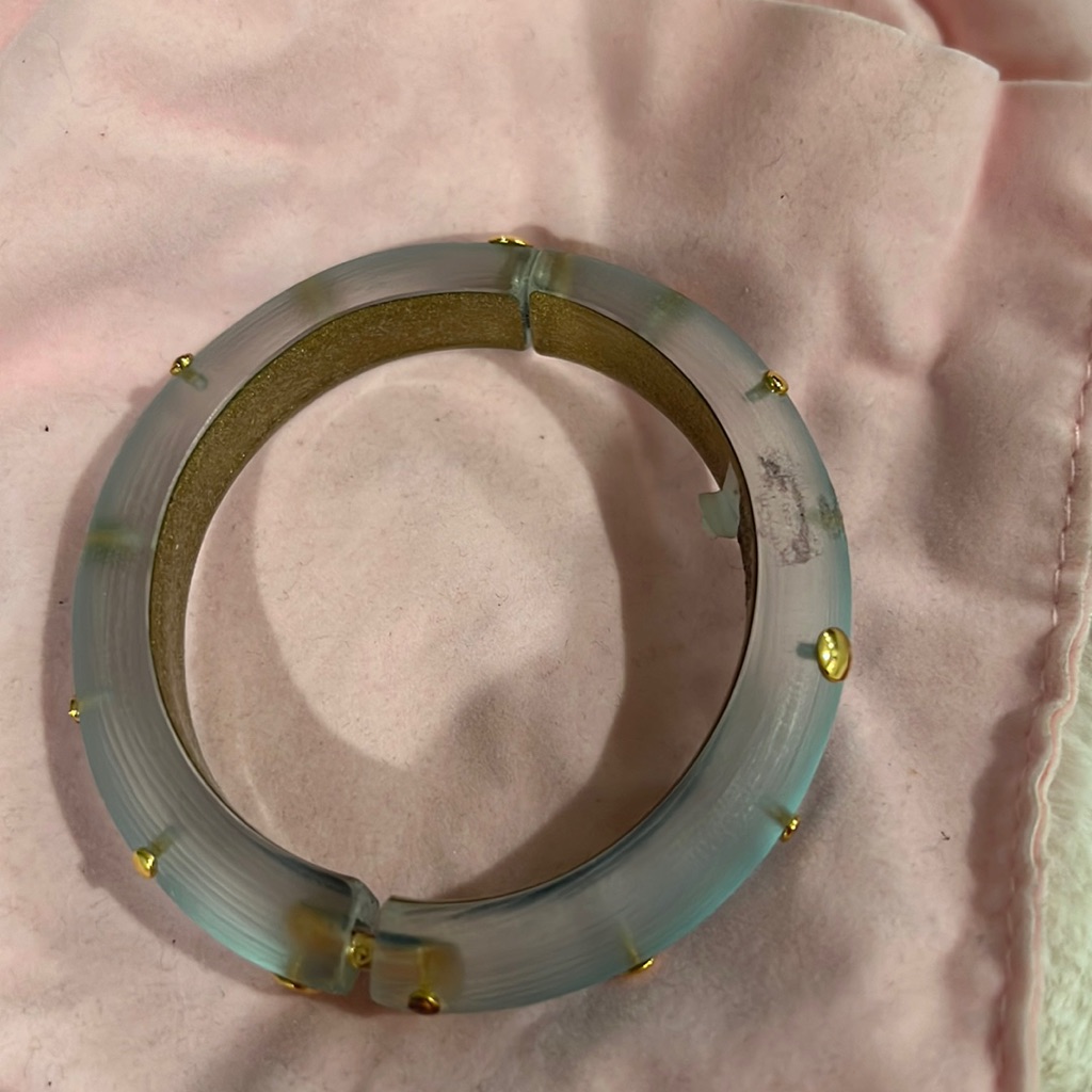 Blue Alexis Bitter Bangle With Gold Specs